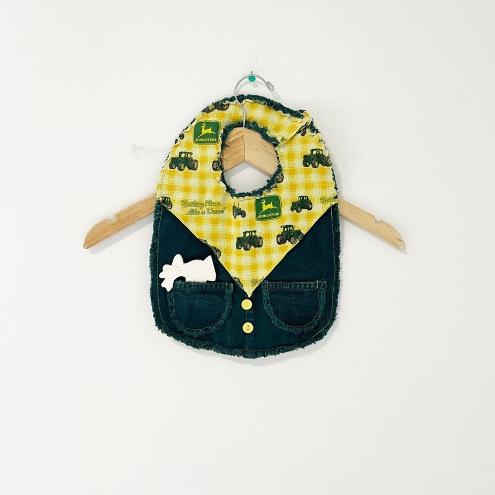John Deere Reversible Graphic Baby Bib